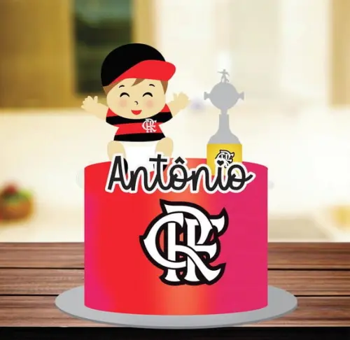 Topo de Bolo Flamengo