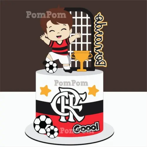 Topo de Bolo Flamengo