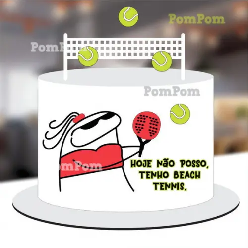 Topo de Bolo Flork Beach Tennis