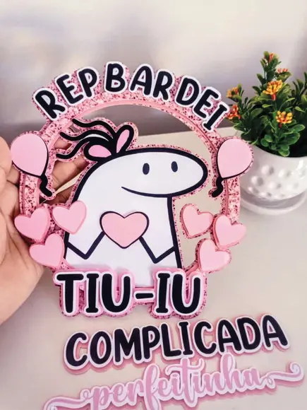 Topo de Bolo Flork Arquivo de Corte