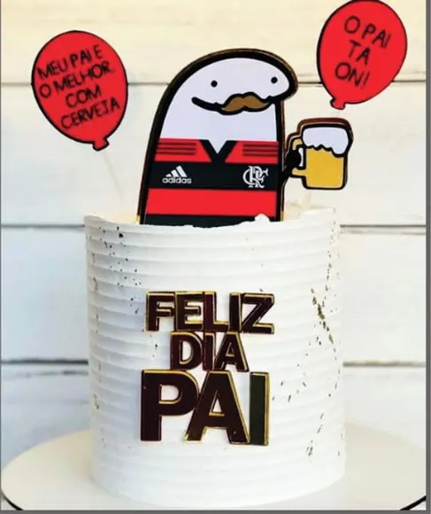 Topo de Bolo Flork Pai Arquivo de Corte