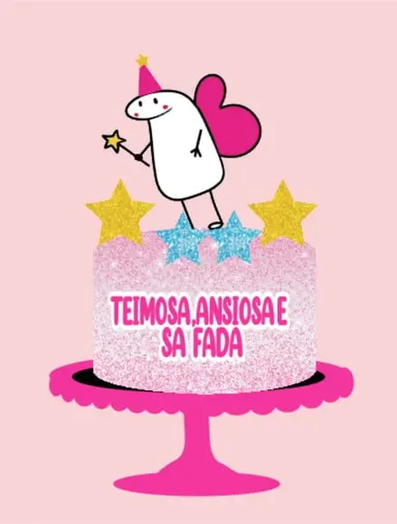 Topo de Bolo Flork Fada Arquivo de Corte