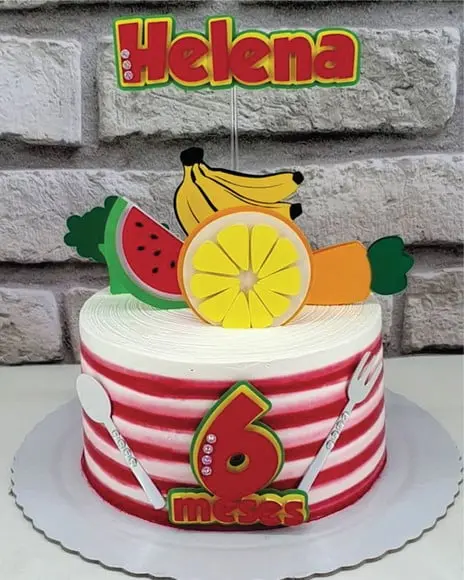 Topo de Bolo Frutas Arquivo de Corte