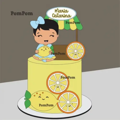 Topo de Bolo Frutinhas