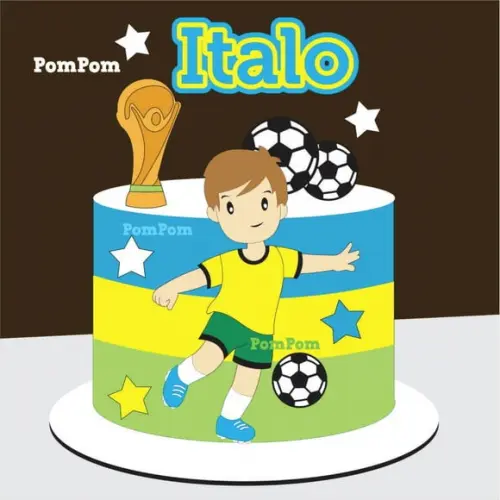 Topo de Bolo Futebol