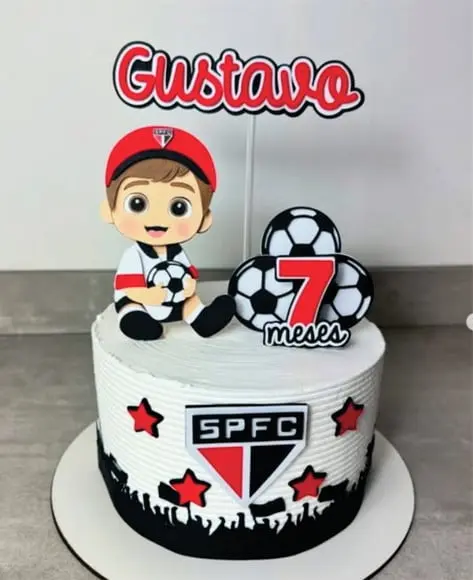 Topo de Bolo Futebol São Paulo Mesversário