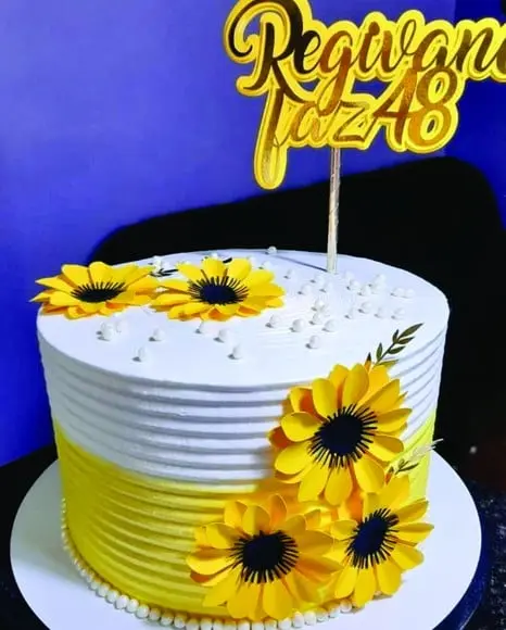 Topo de Bolo Girassóis