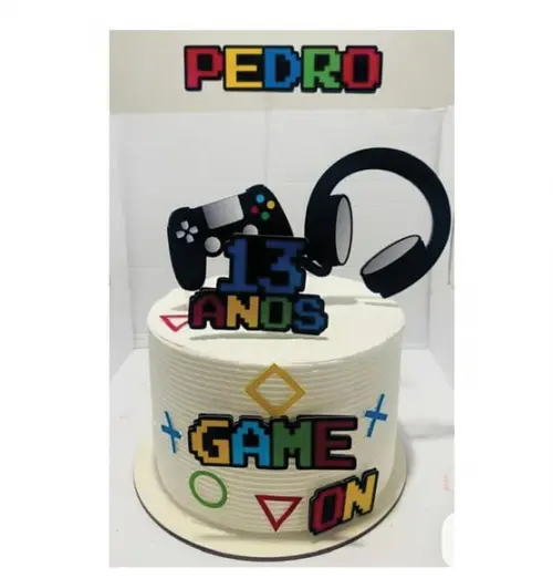 Topo de Bolo Gamer