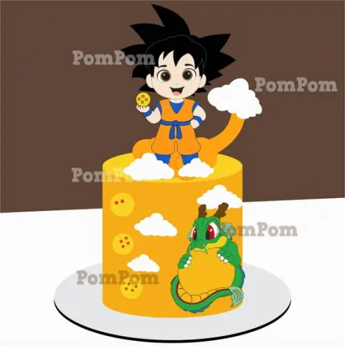Topo de Bolo Goku Baby Dragon Ball