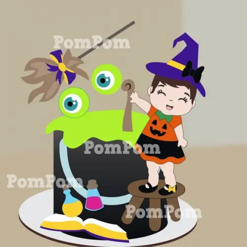 Topo de Bolo Halloween