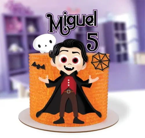 Topo de Bolo Halloween Menino Arquivo de Corte