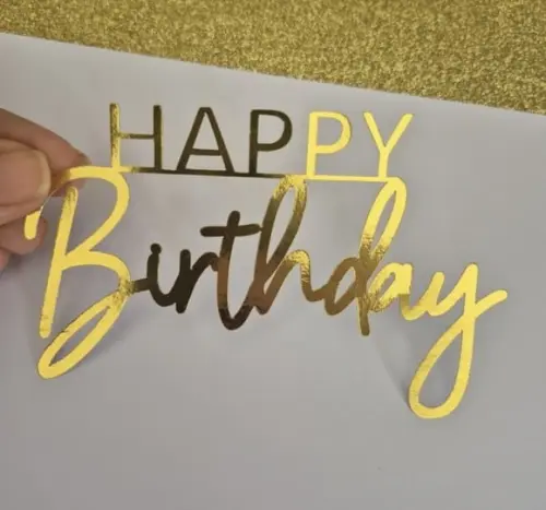 Topo de Bolo Happy Birthday