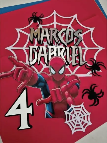 Topo de Bolo Homem Aranha