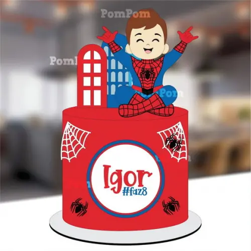 Topo de Bolo Homem Aranha