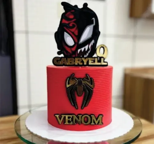 Topo de Bolo Homem Aranha Venon