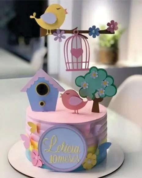 Topo de Bolo Jardim Encantado