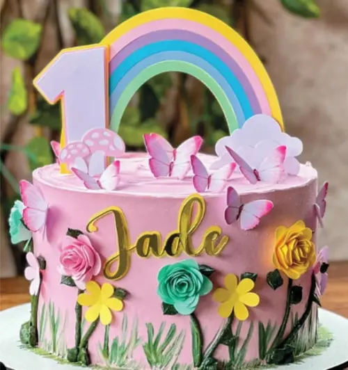 Topo de Bolo Jardim Encantado