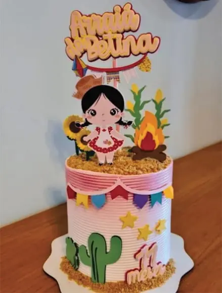 Topo de bolo junino festa junina arquivo de corte