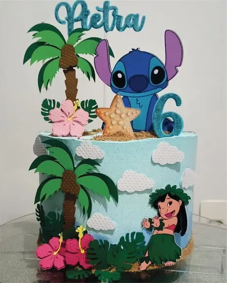 Topo de Bolo Lilo e Stitch Arquivo de Corte