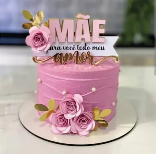 Topo de Bolo Mãe