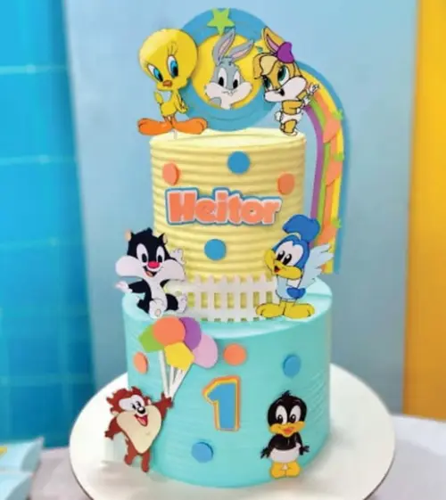 Topo de Bolo Looney Tunes