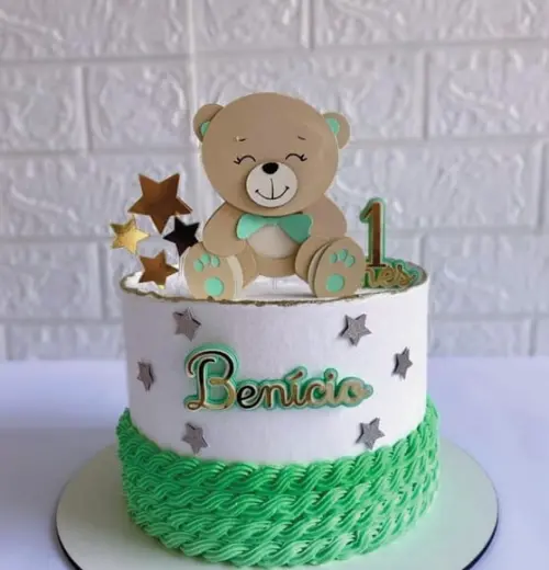 Topo de Bolo Mesversário Ursinho