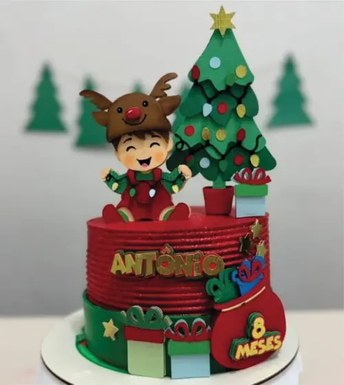 Topo de Bolo Meu Primeiro Natal