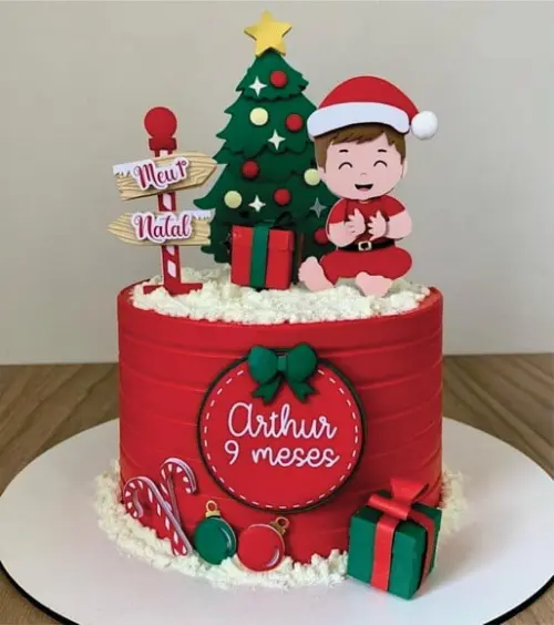 Topo de Bolo Meu Primeiro Natal