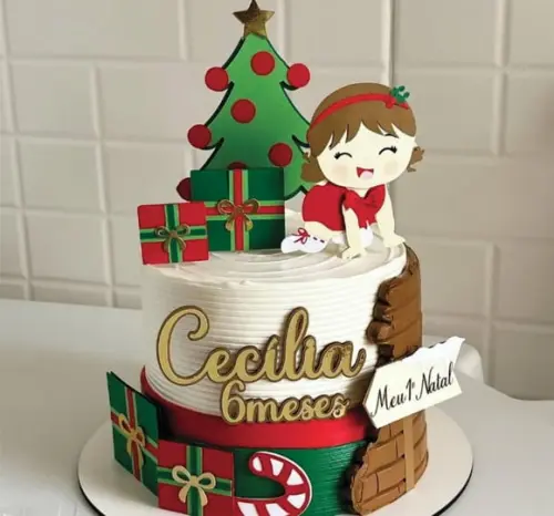 Topo de Bolo Meu Primeiro Natal