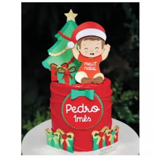 Topo de Bolo Meu Primeiro Natal