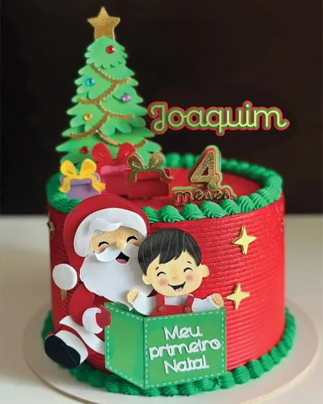 Topo de Bolo Meu Primeiro Natal