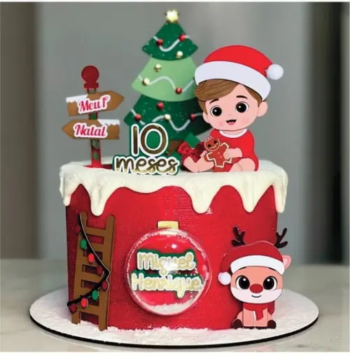 Topo de Bolo Meu Primeiro Natal