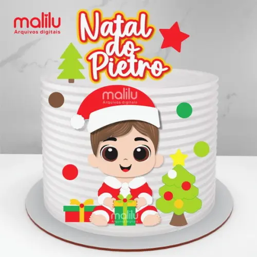Topo de Bolo Meu Primeiro Natal