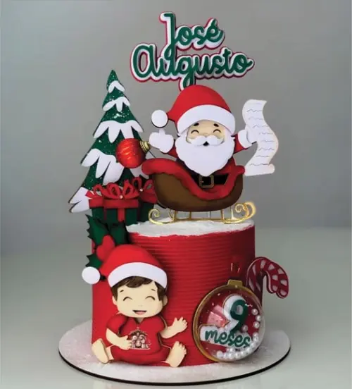 Topo de Bolo Meu Primeiro Natal