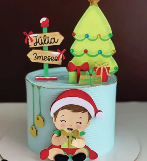 Topo de Bolo Meu Primeiro Natal