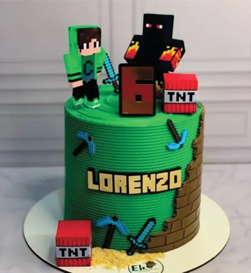 Topo de Bolo Minecraft