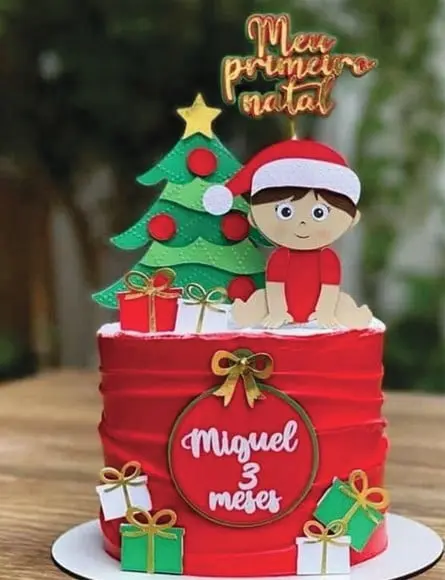 Topo de Bolo Meu Primeiro Natal