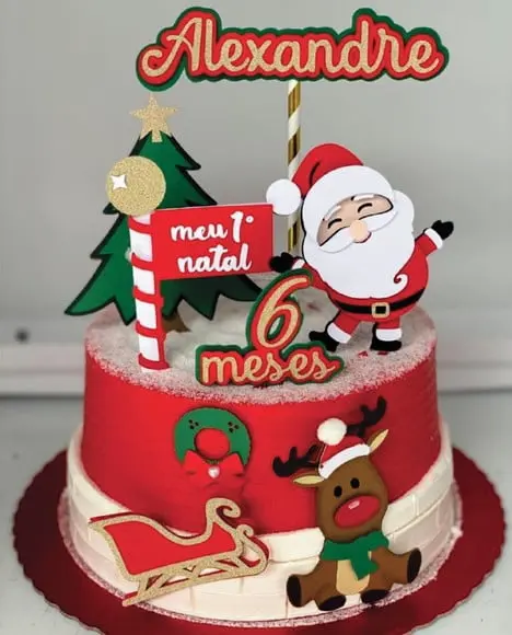 Topo de Bolo Meu Primeiro Natal