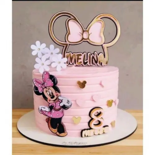 Topo de Bolo Minnie Rosa