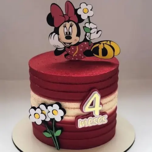 Topo de Bolo Minnie Vermelha