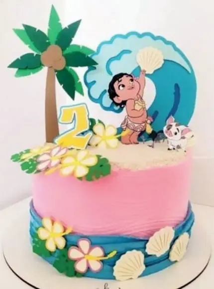 Topo de Bolo Moana Baby Arquivo de Corte