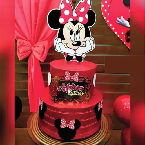 TOPO DE BOLO MINNIE VERMELHA-ARQUIVO DE CORTE