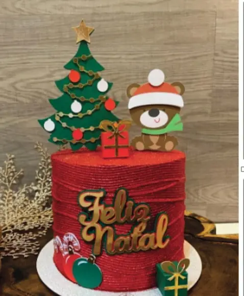Topo de Bolo Natal