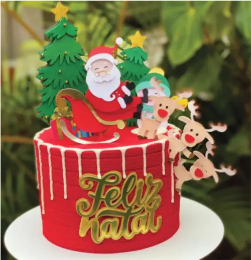 Topo de Bolo Natal Renas