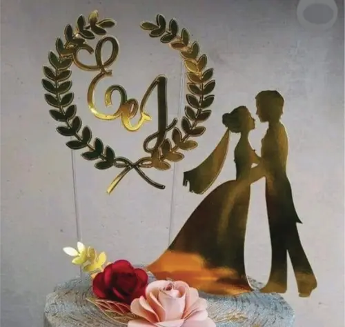 Topo de Bolo Noivos Casamento