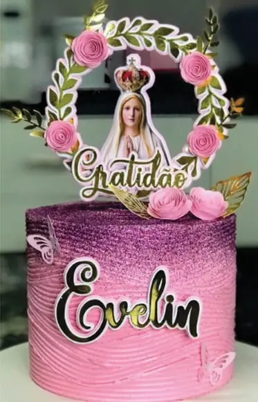 Topo de Bolo Nossa Senhora de Fátima