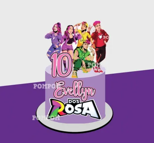 Topo de Bolo os Rosas