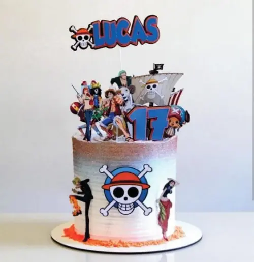 Topo de Bolo One Piece