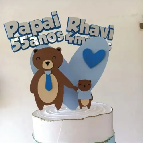 Topo de Bolo Pai e Filho