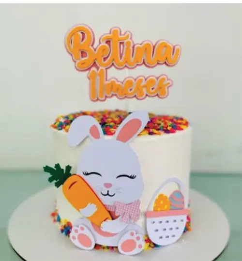 Topo de Bolo Páscoa Coelhinha